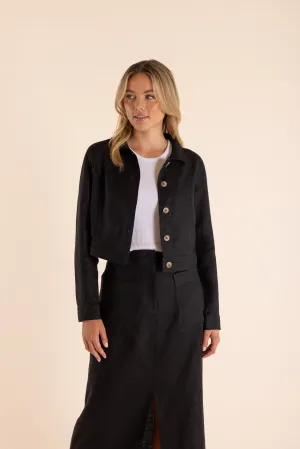 2850 linen crop jacket