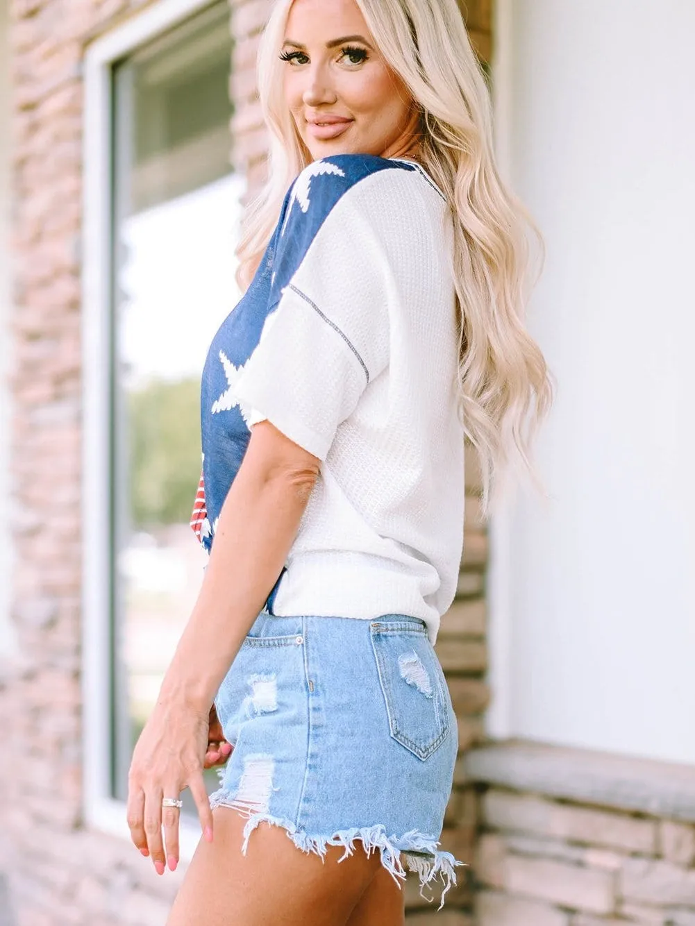 4th of July V-Neck T-Shirt