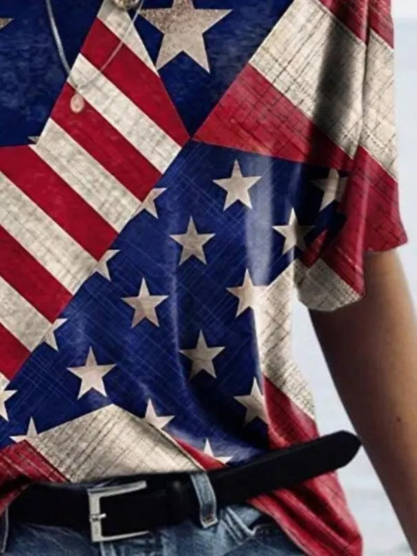 4th of July V-Neck T-Shirt