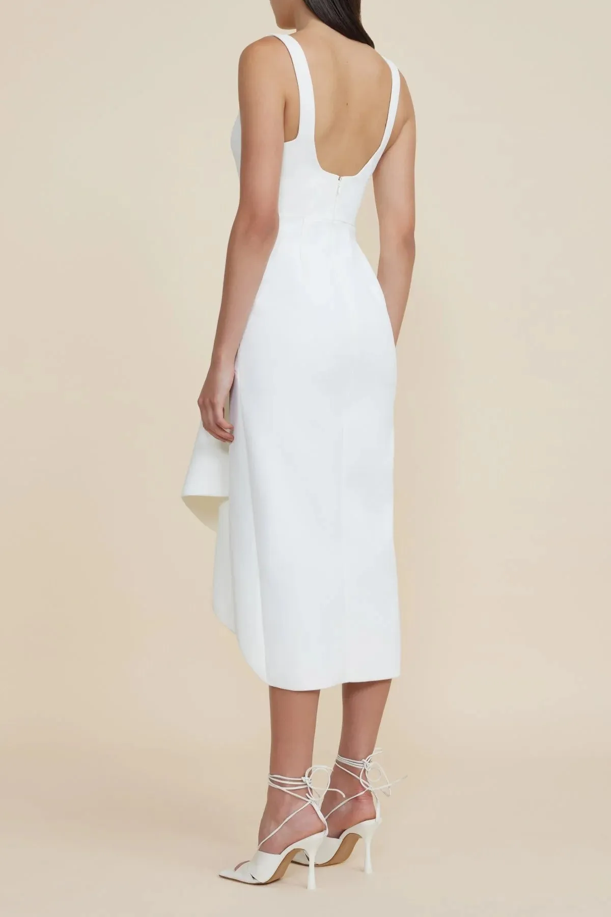 Acler Gowrie Midi Dress in Ivory