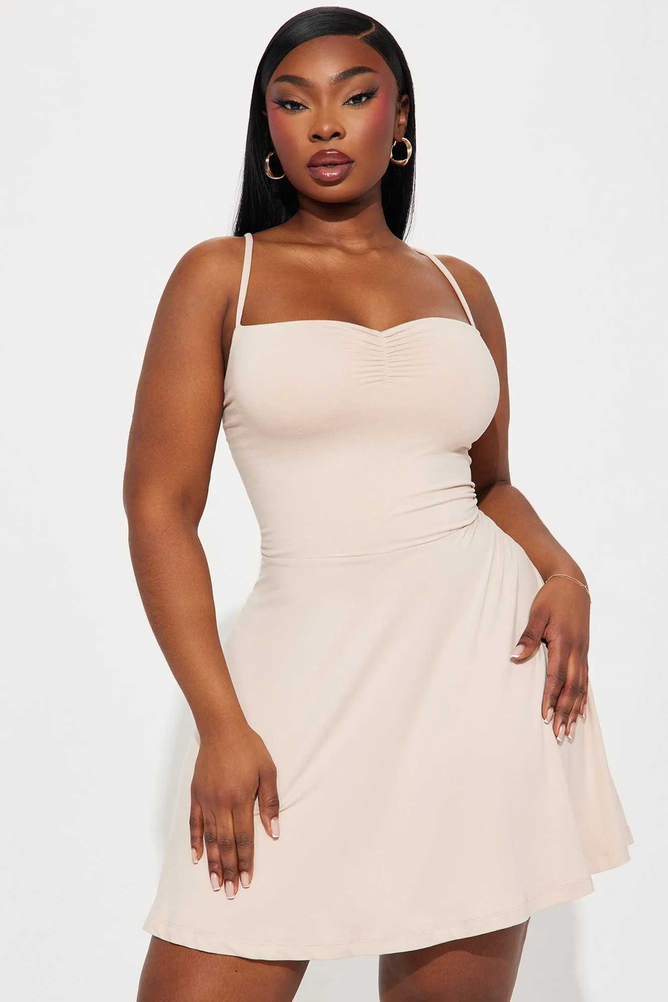 Adriana Essential Mini Dress - Nude