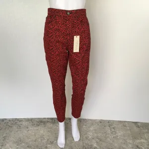 Alice   Olivia Cotton Blend Leopard Print Skinny Trousers Fit Jeans