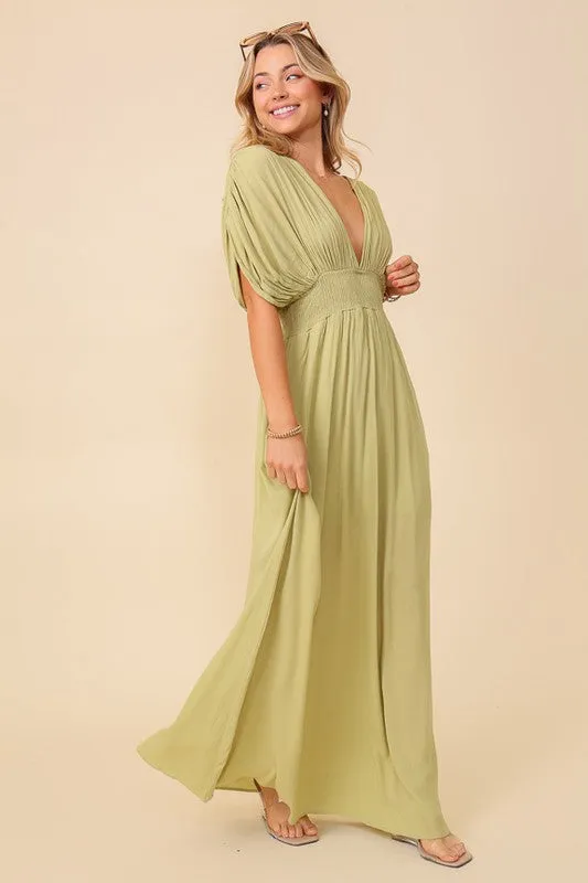 Aloe Summer Spring Vacation Maxi Sundress Lined