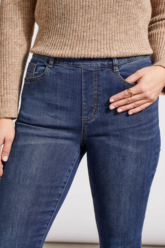 Audrey Pull on Flare Jeans Bluemoon
