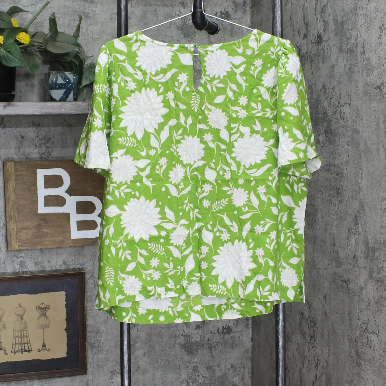 Ava & Viv Women's Plus Size Short Sleeve Blouse 83874968 Green X