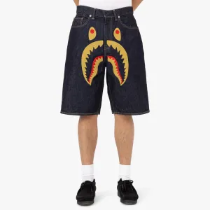 Bape Shark Denim Shorts / Indigo
