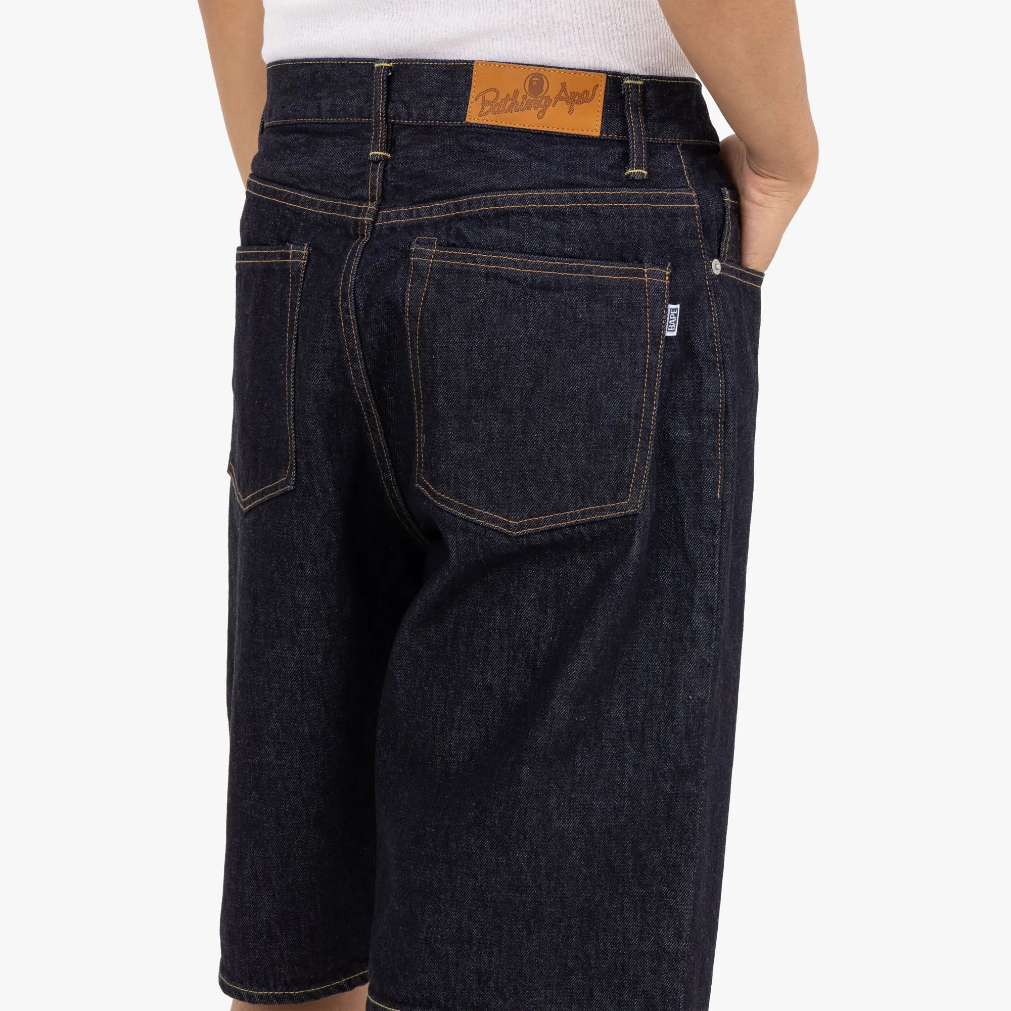 Bape Shark Denim Shorts / Indigo