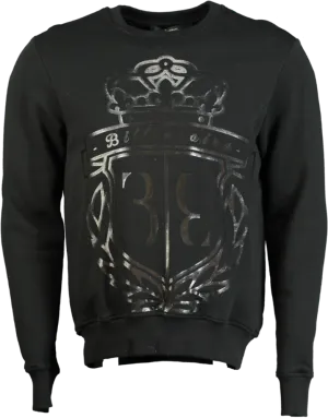 Billionaire Black Crew Neck Sweatshirt UK S