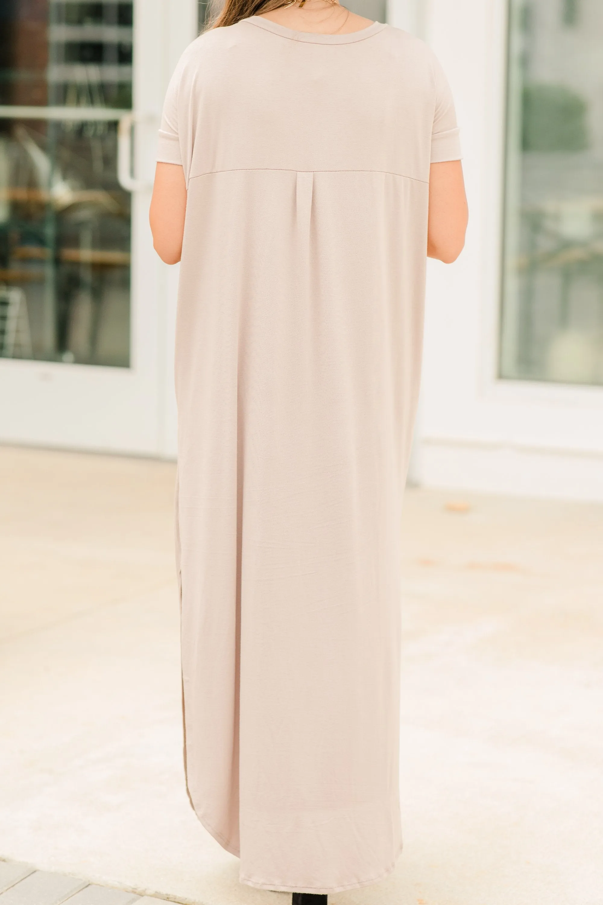 Bring You Home Ash Mocha Brown Maxi Dress