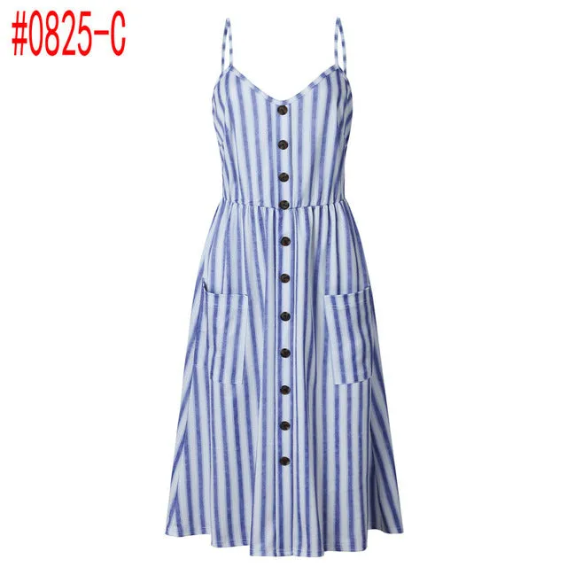 Buttoned Pocket Sundress