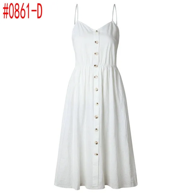 Buttoned Pocket Sundress