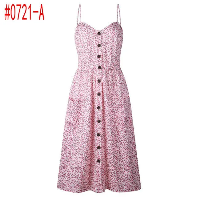 Buttoned Pocket Sundress