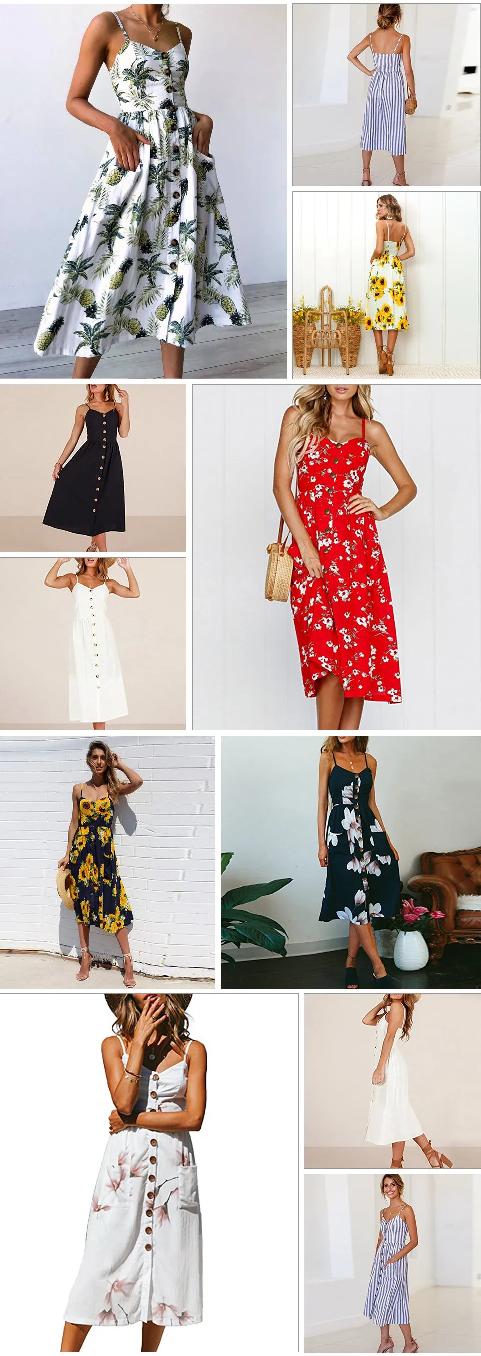 Buttoned Pocket Sundress