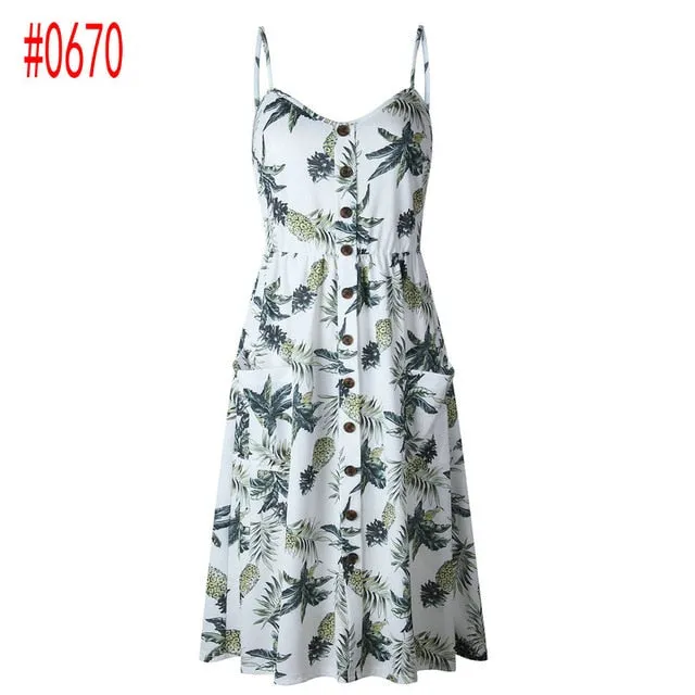 Buttoned Pocket Sundress