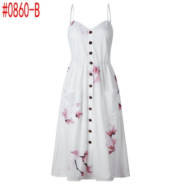 Buttoned Pocket Sundress