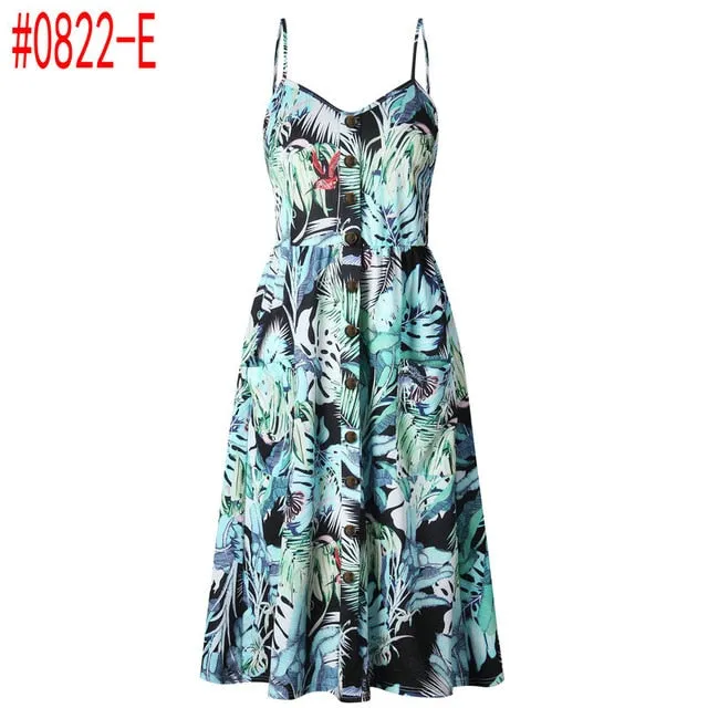 Buttoned Pocket Sundress