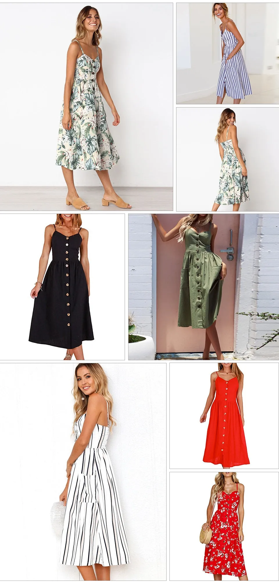 Buttoned Pocket Sundress