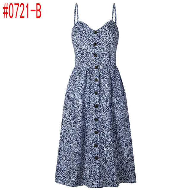 Buttoned Pocket Sundress