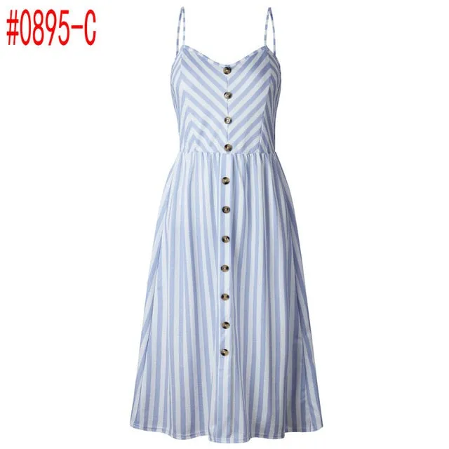 Buttoned Pocket Sundress