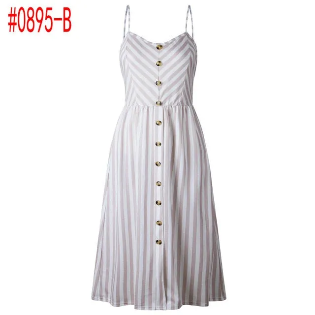 Buttoned Pocket Sundress