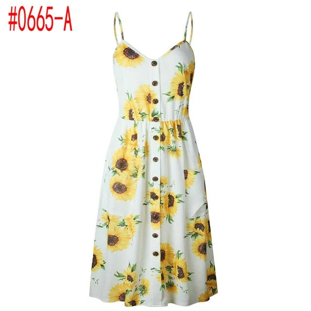 Buttoned Pocket Sundress