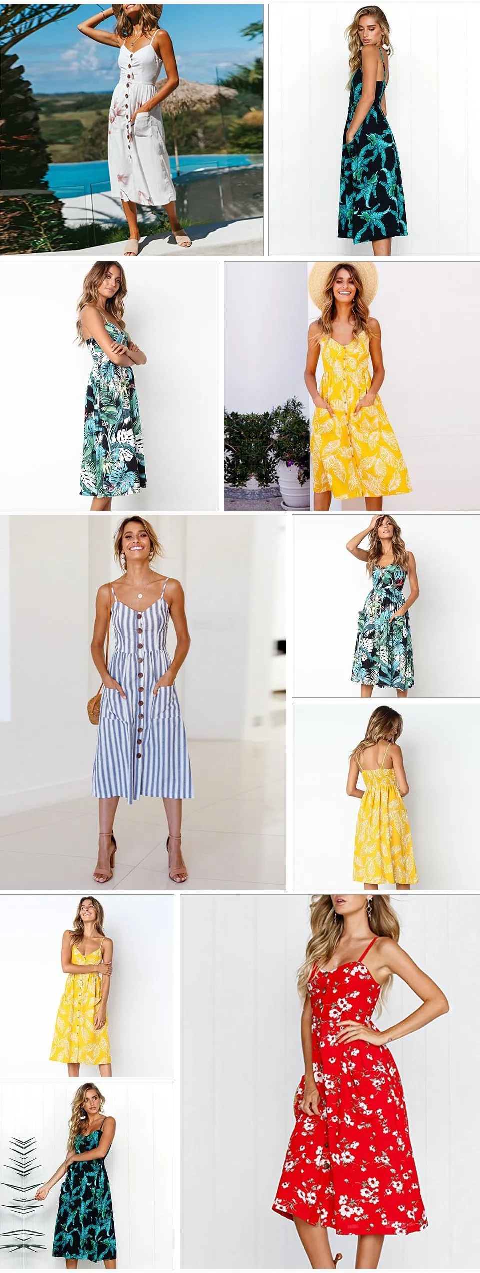 Buttoned Pocket Sundress