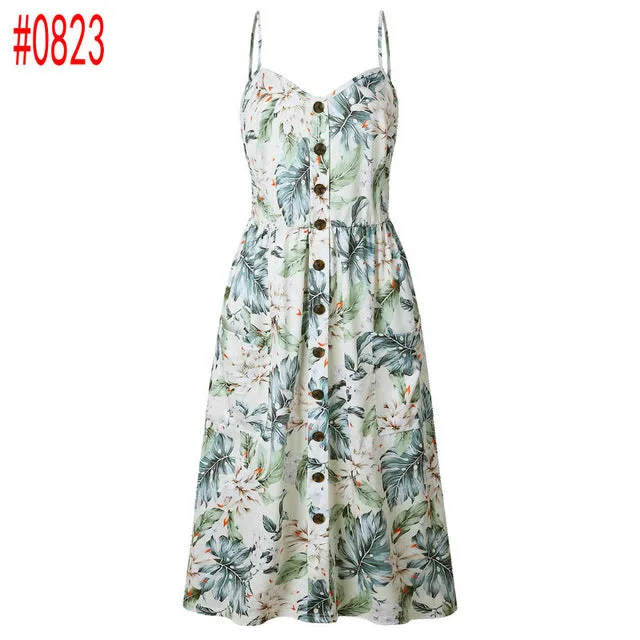 Buttoned Pocket Sundress