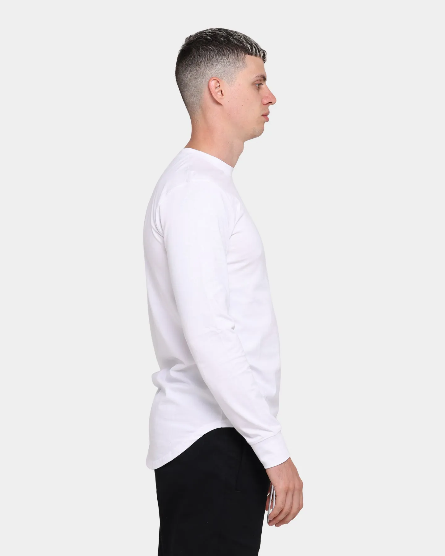 Carré Men's Script Slim Long Sleeve T-Shirt White