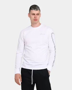 Carré Men's Script Slim Long Sleeve T-Shirt White