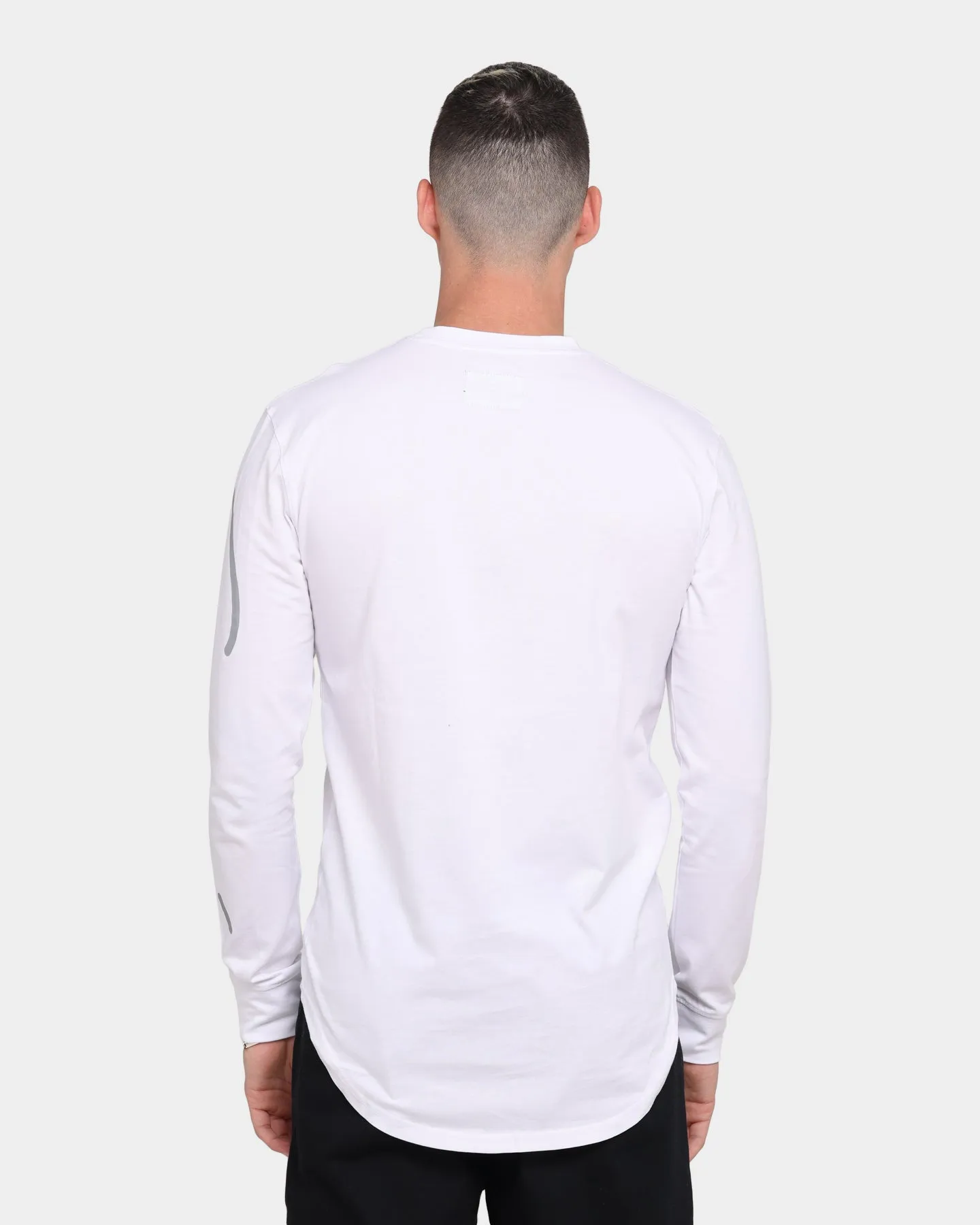 Carré Men's Script Slim Long Sleeve T-Shirt White