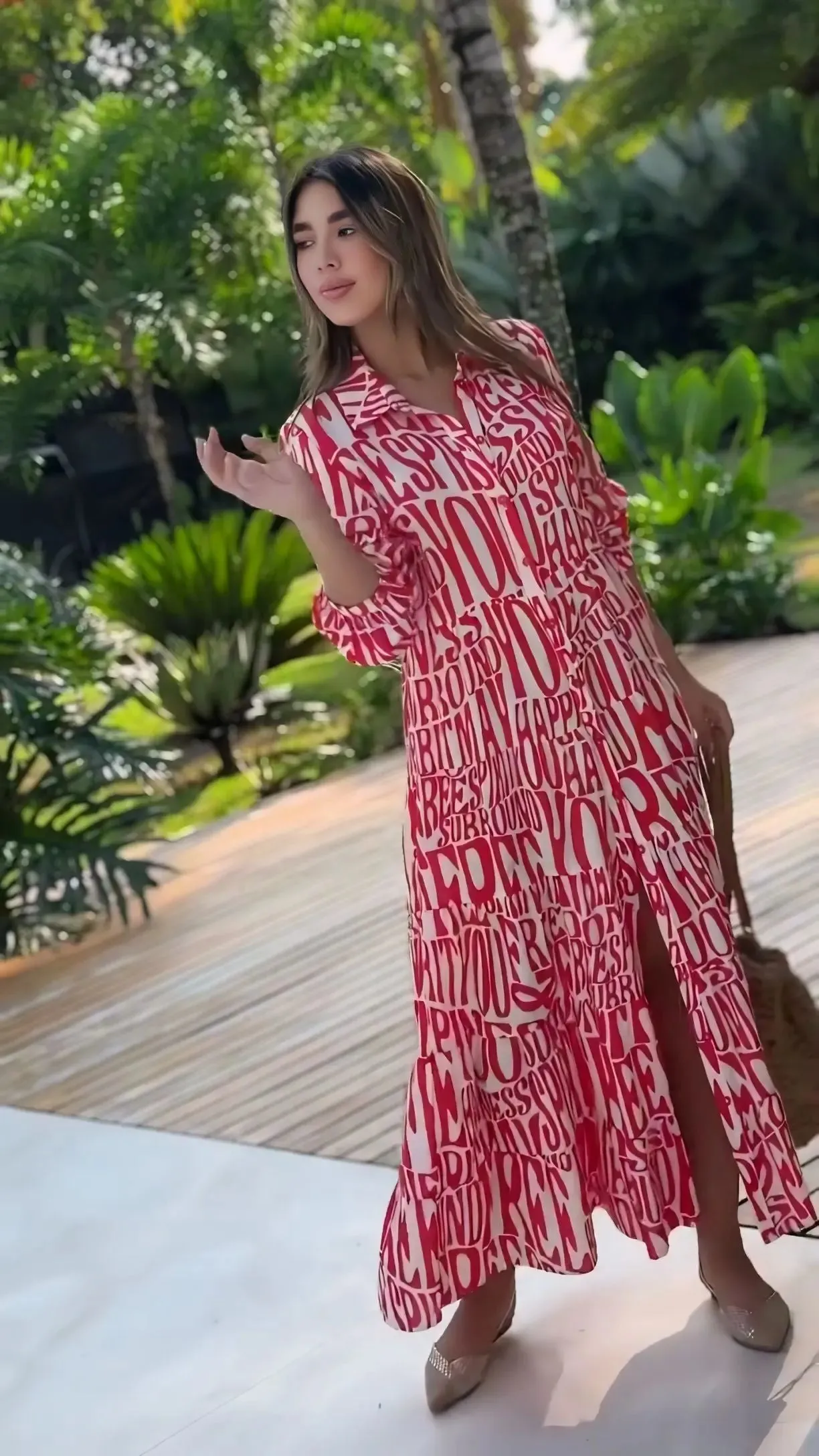 Casual Everyday Graphic Printed Maxi Dress
