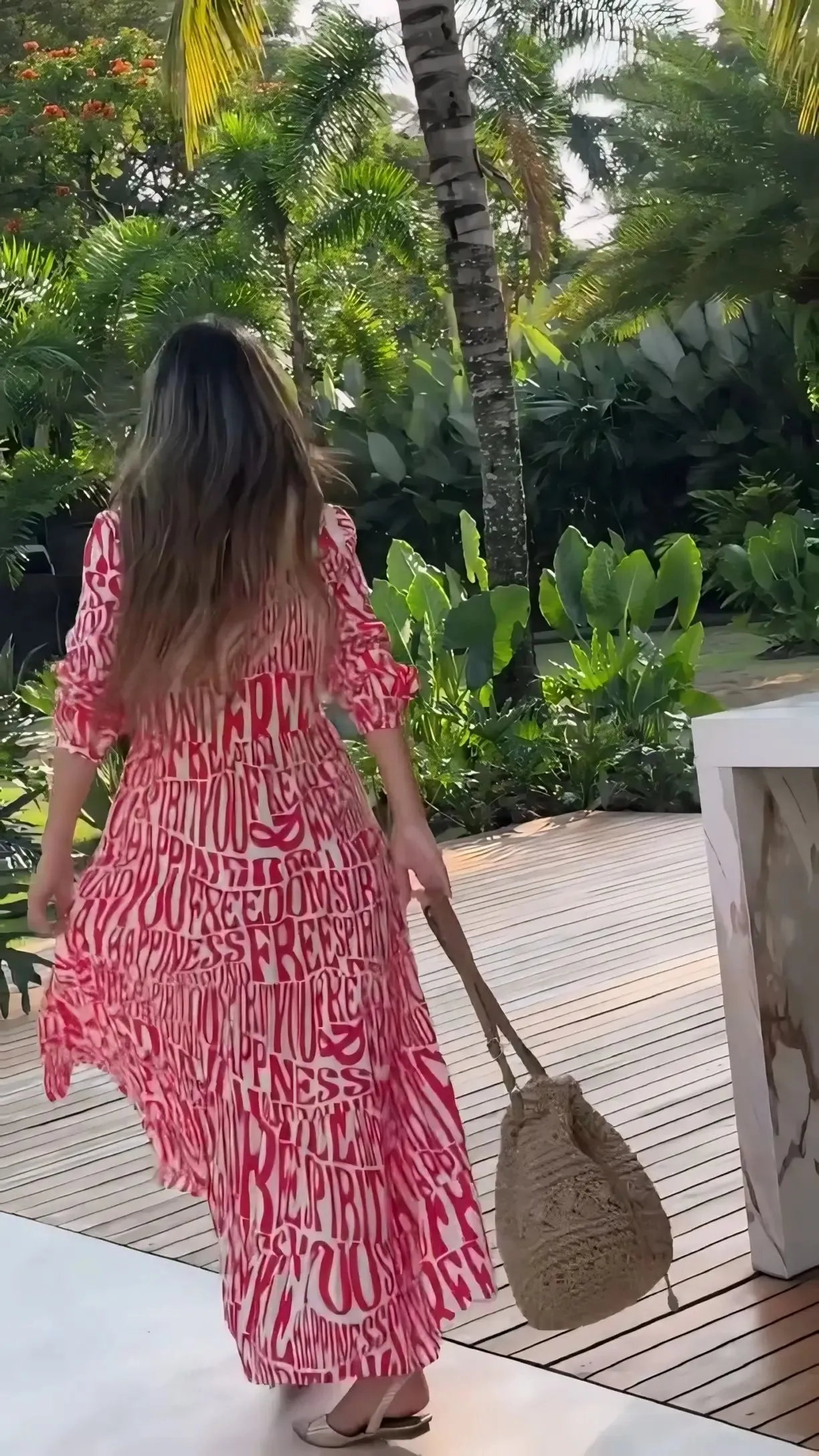 Casual Everyday Graphic Printed Maxi Dress