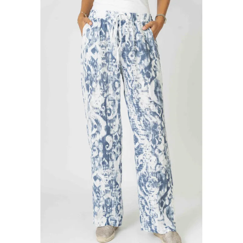 Cayan Printed Linen Pants