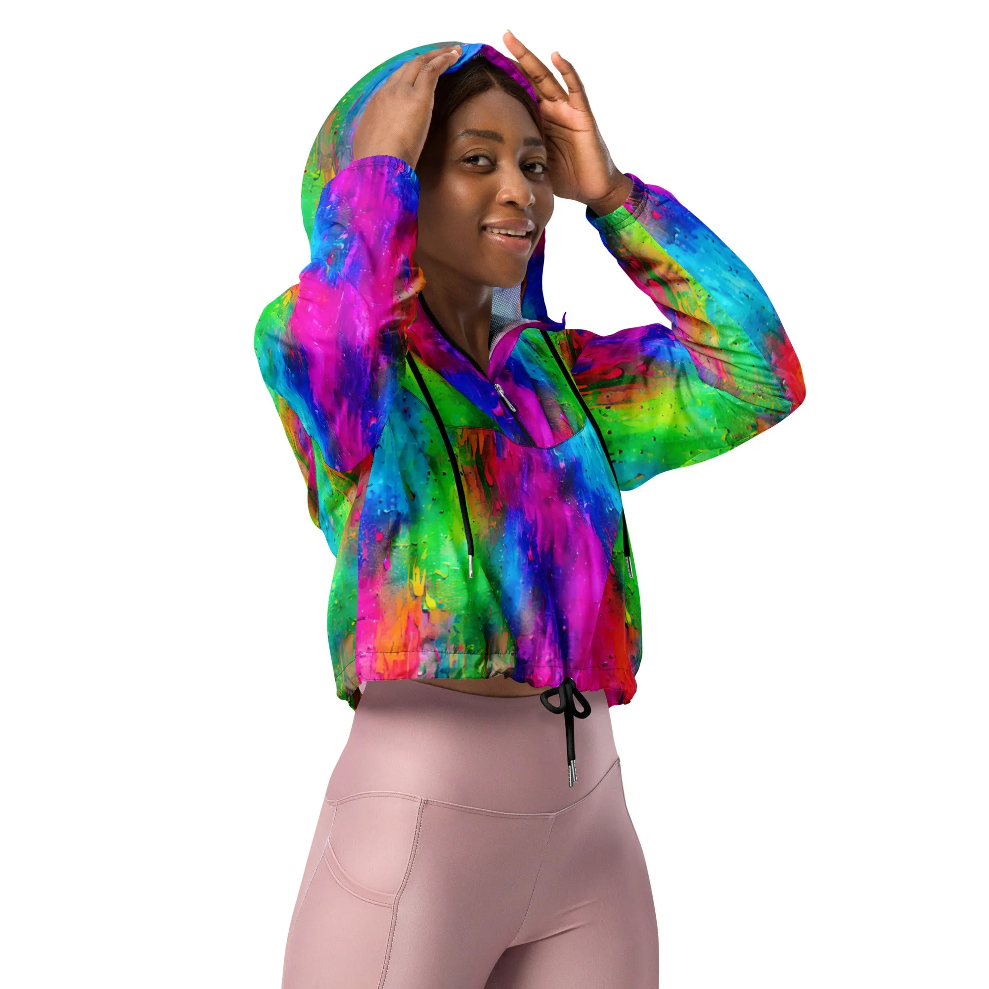 Color Splash cropped windbreaker