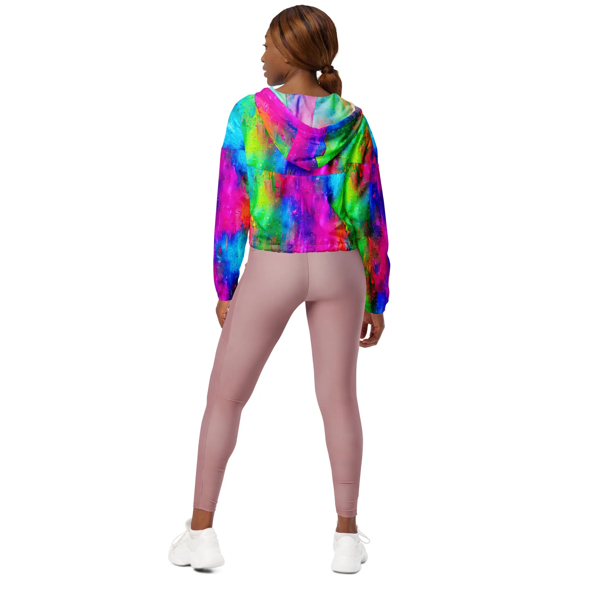 Color Splash cropped windbreaker