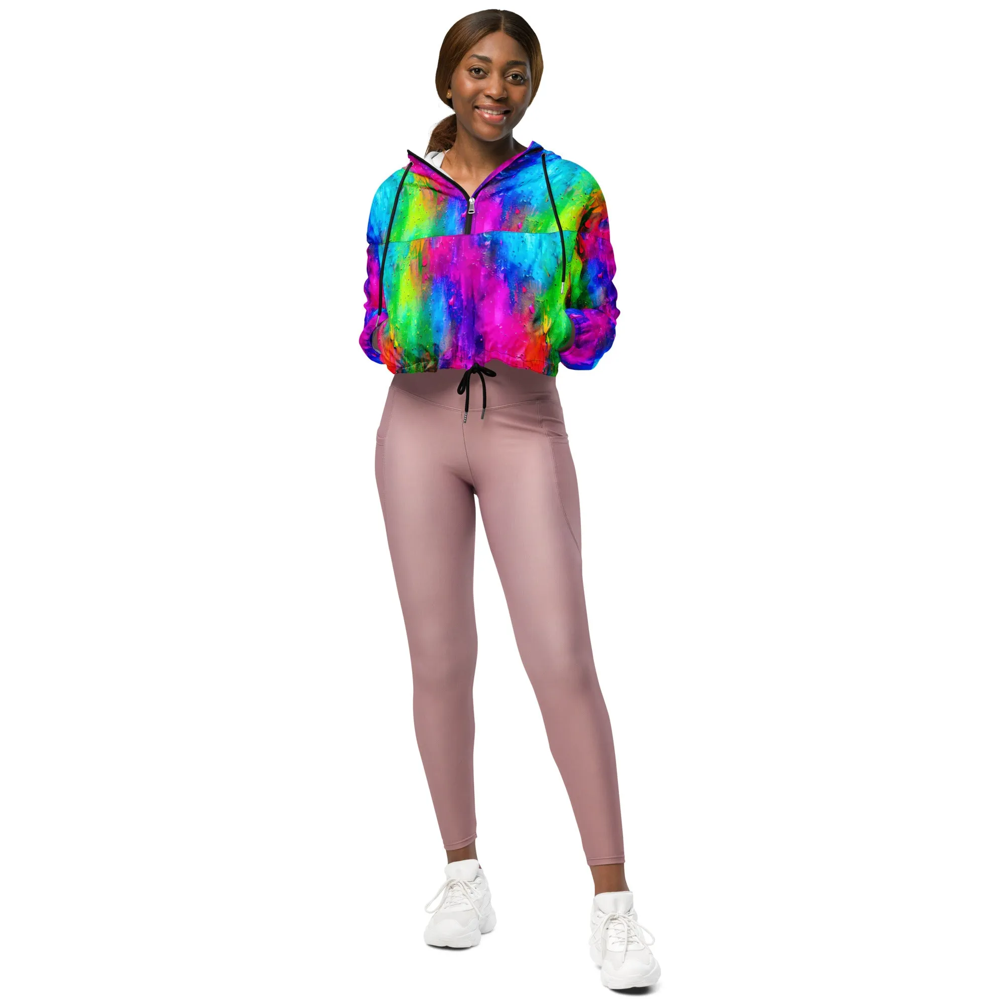 Color Splash cropped windbreaker