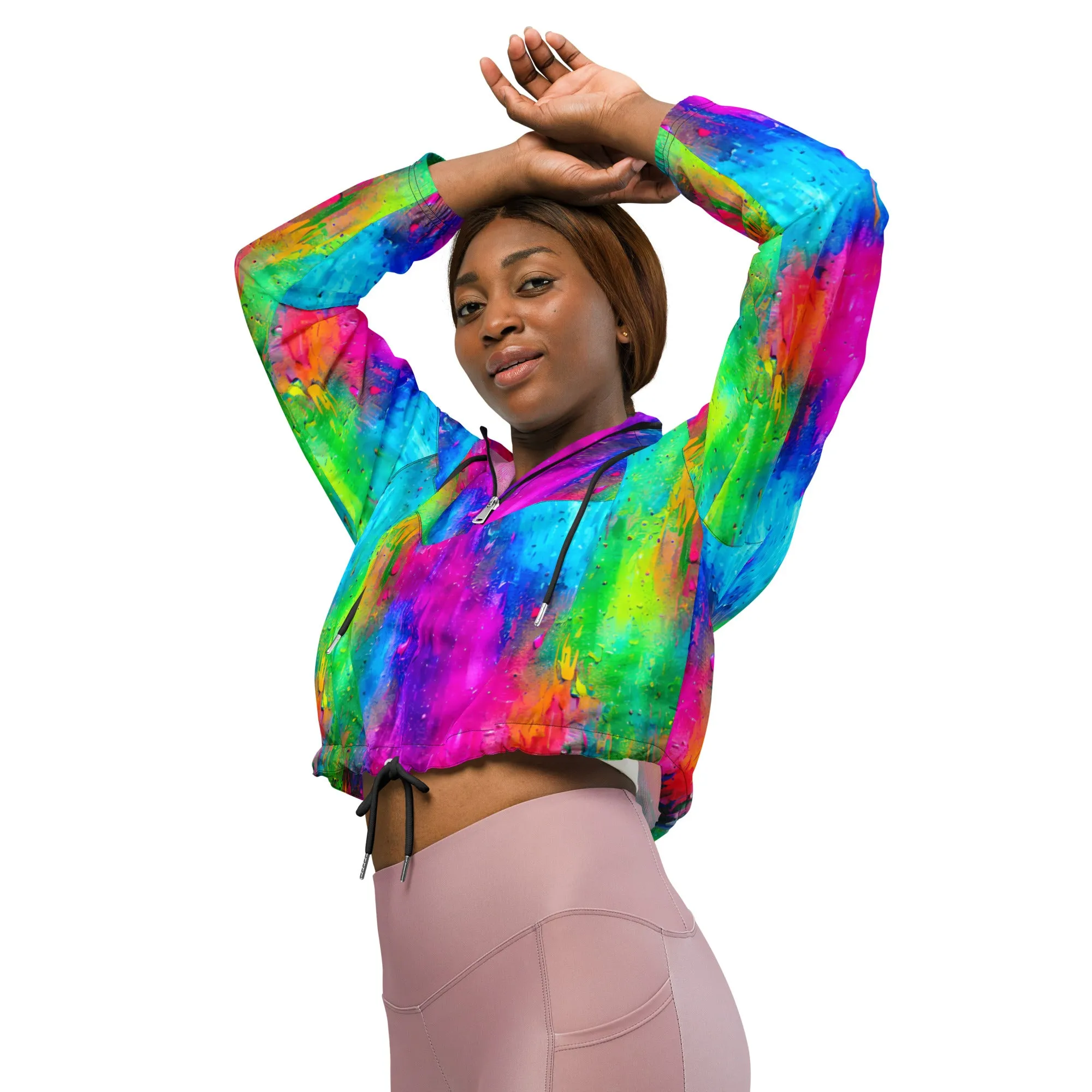 Color Splash cropped windbreaker