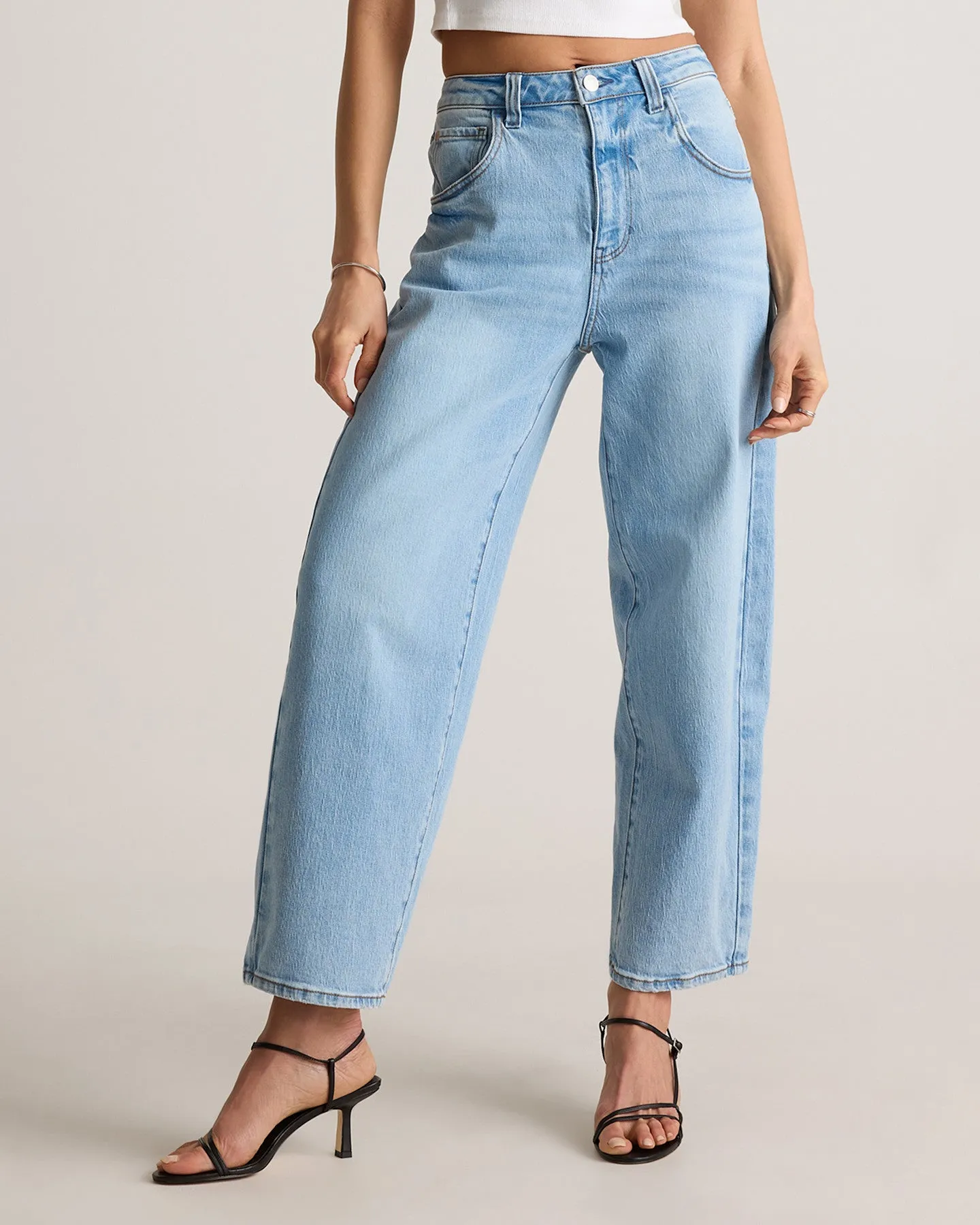 Comfort Stretch High Rise Barrel Jeans