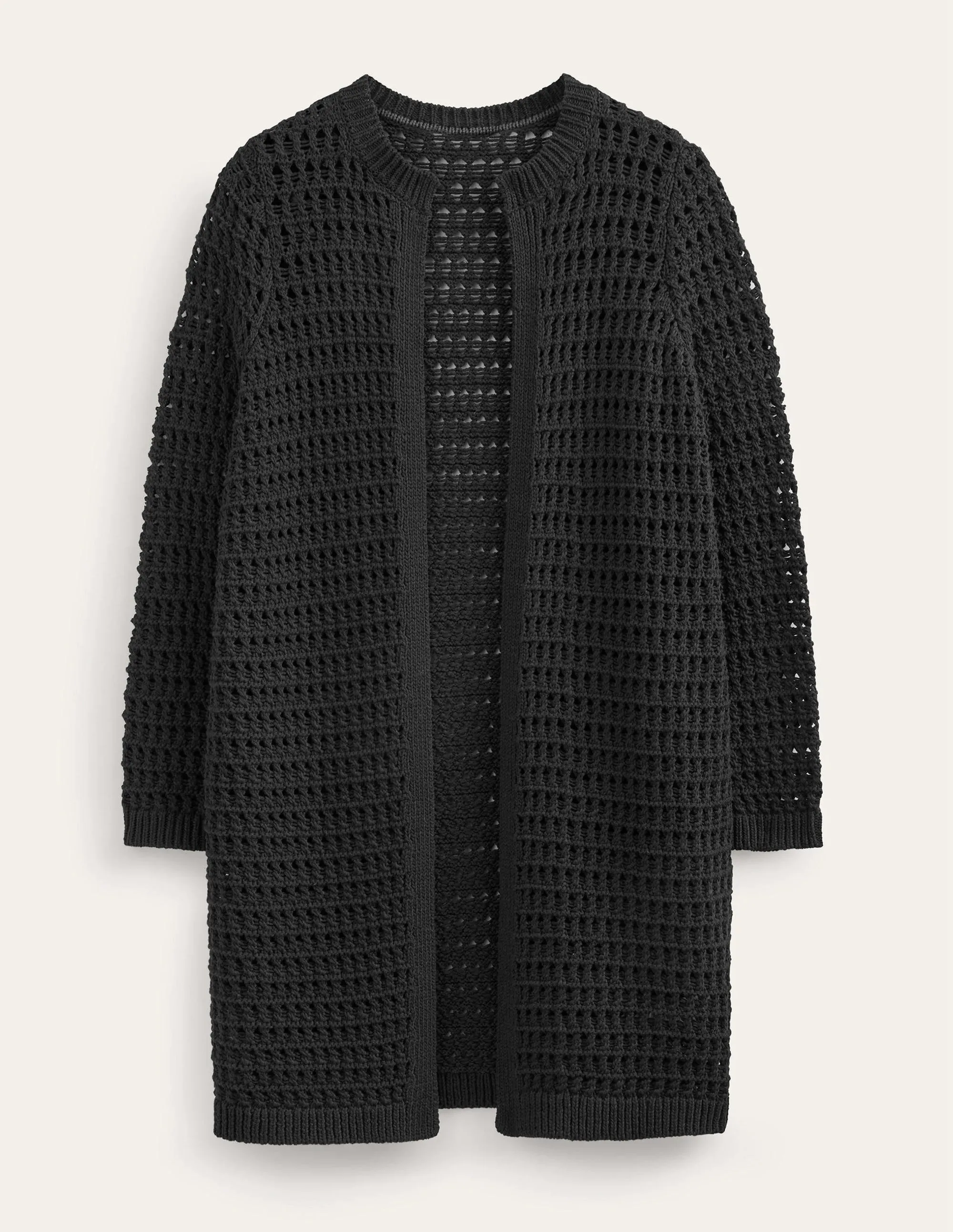 Crochet Coatigan-Black
