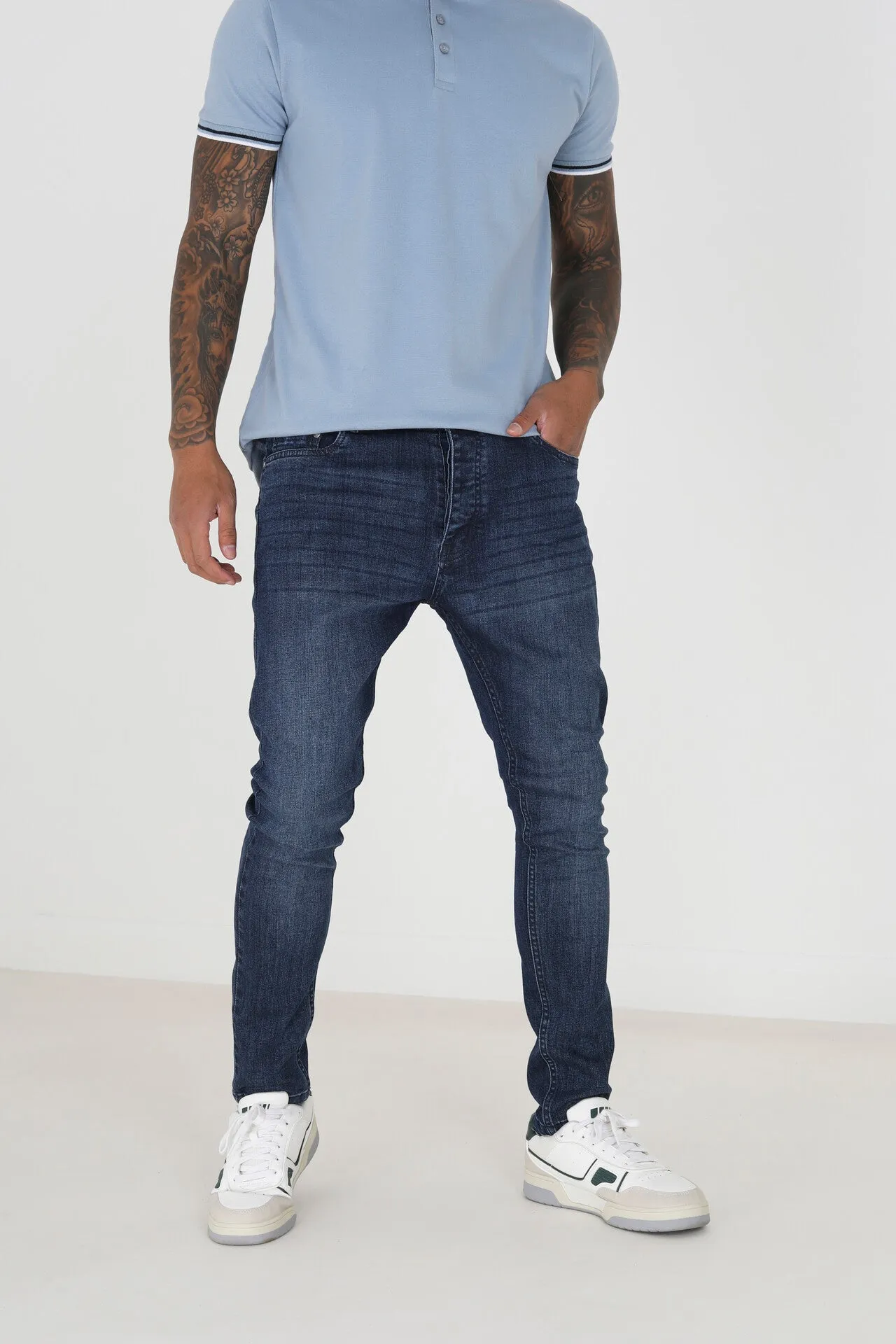 DARK DENIM SKINNY FIT JEANS
