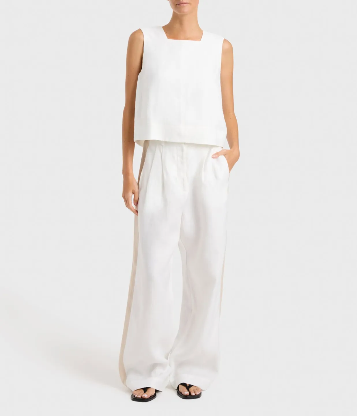 Delphi Square Neck Bodice in White