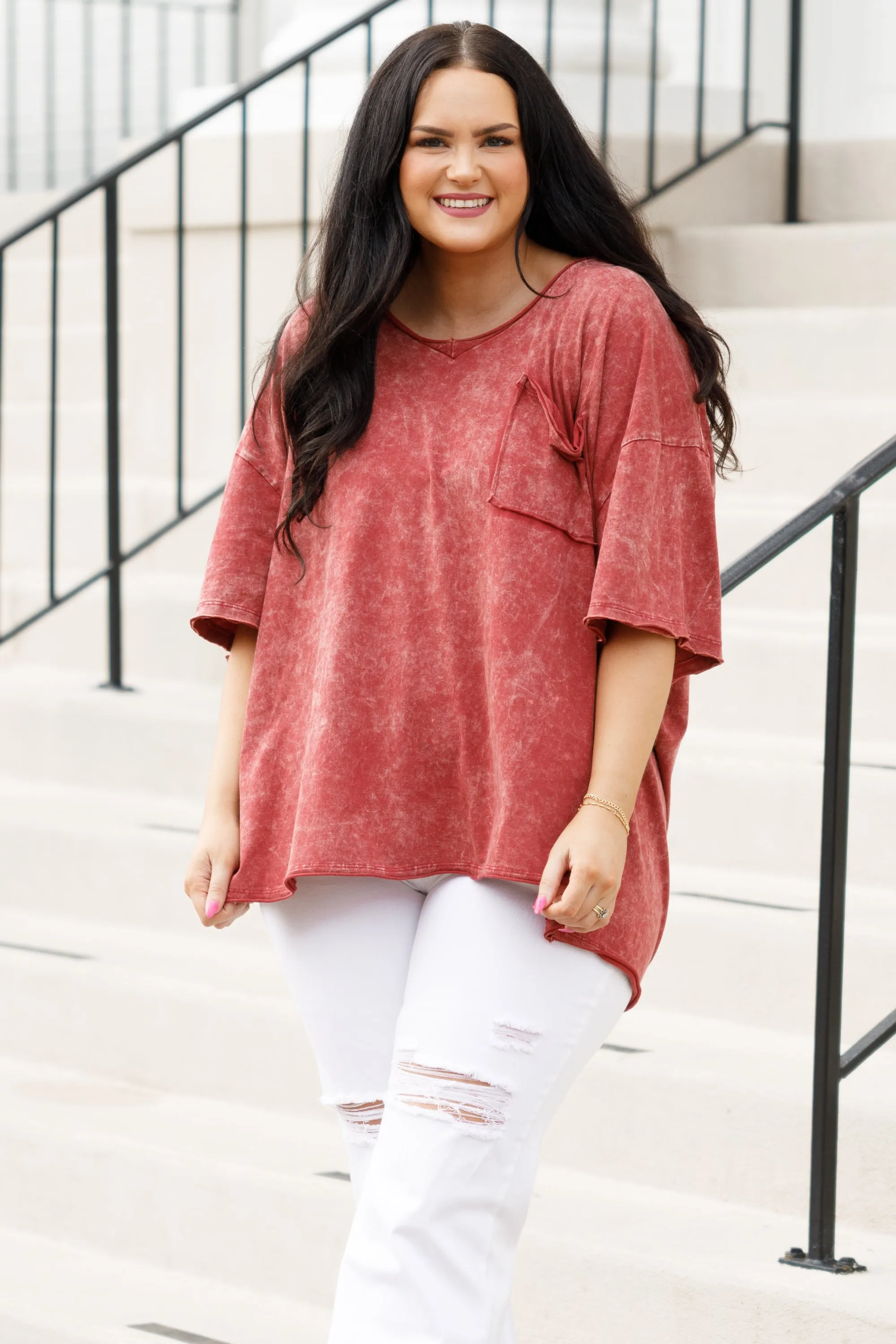 Everything Everywhere Top, Burgundy
