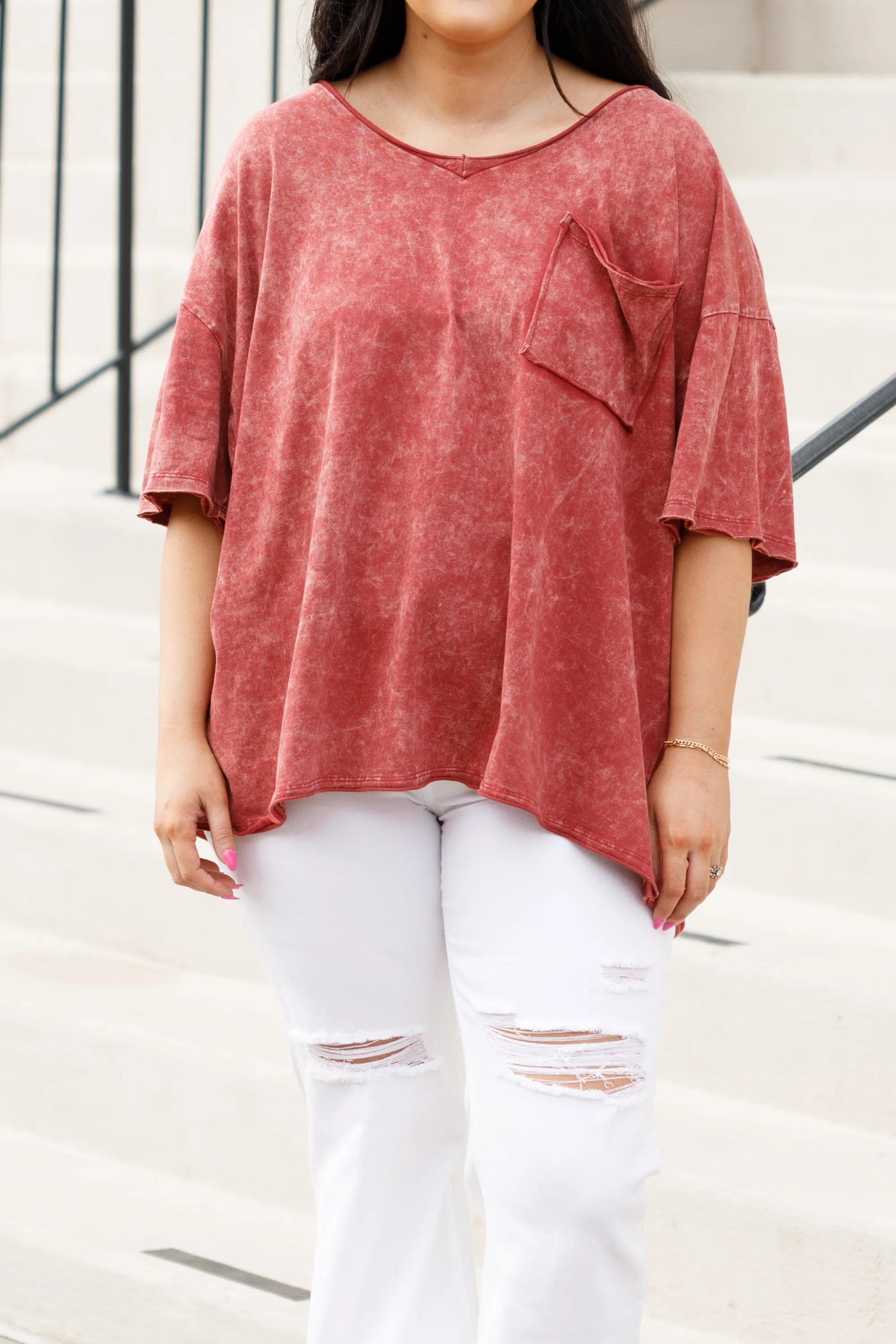 Everything Everywhere Top, Burgundy
