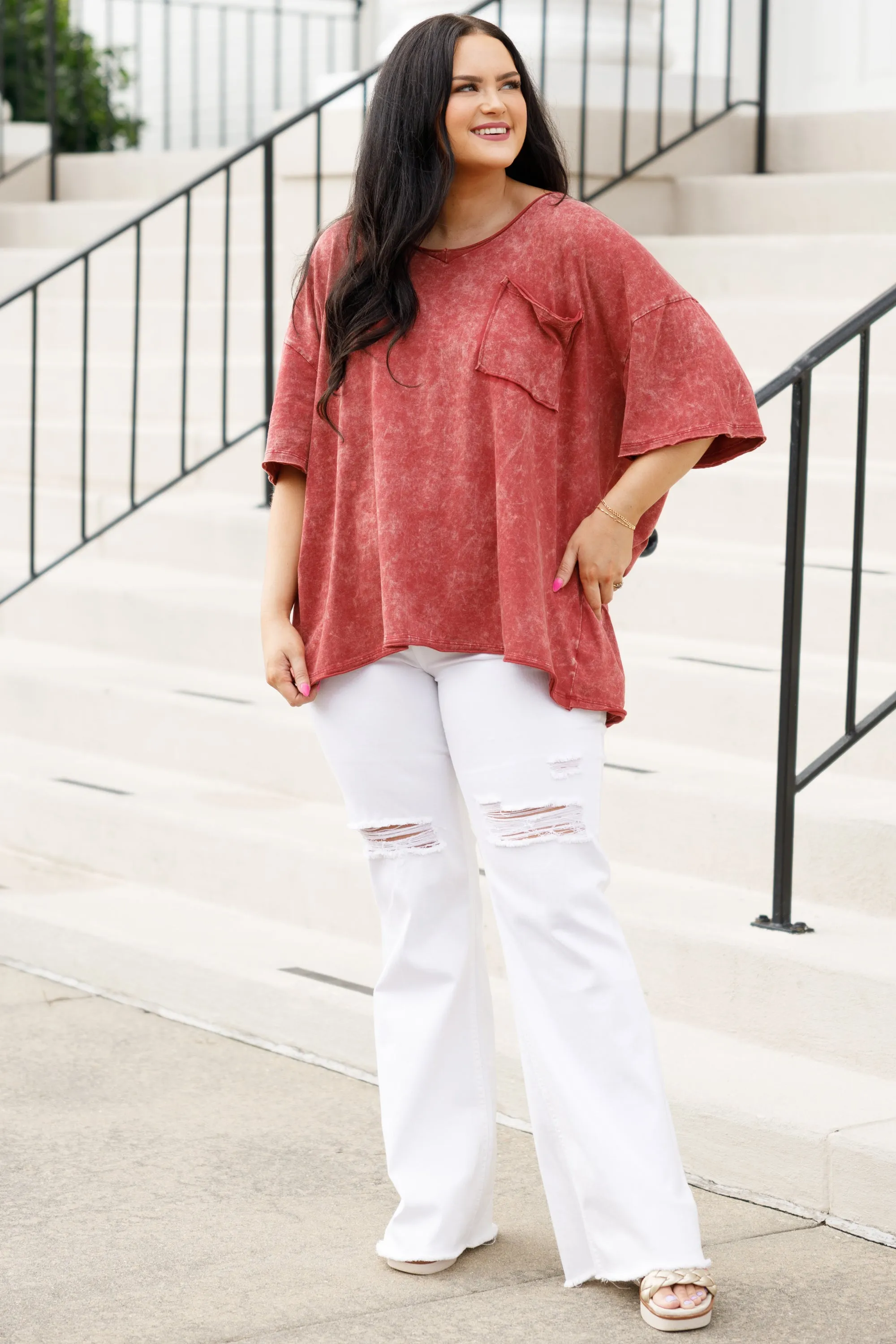 Everything Everywhere Top, Burgundy