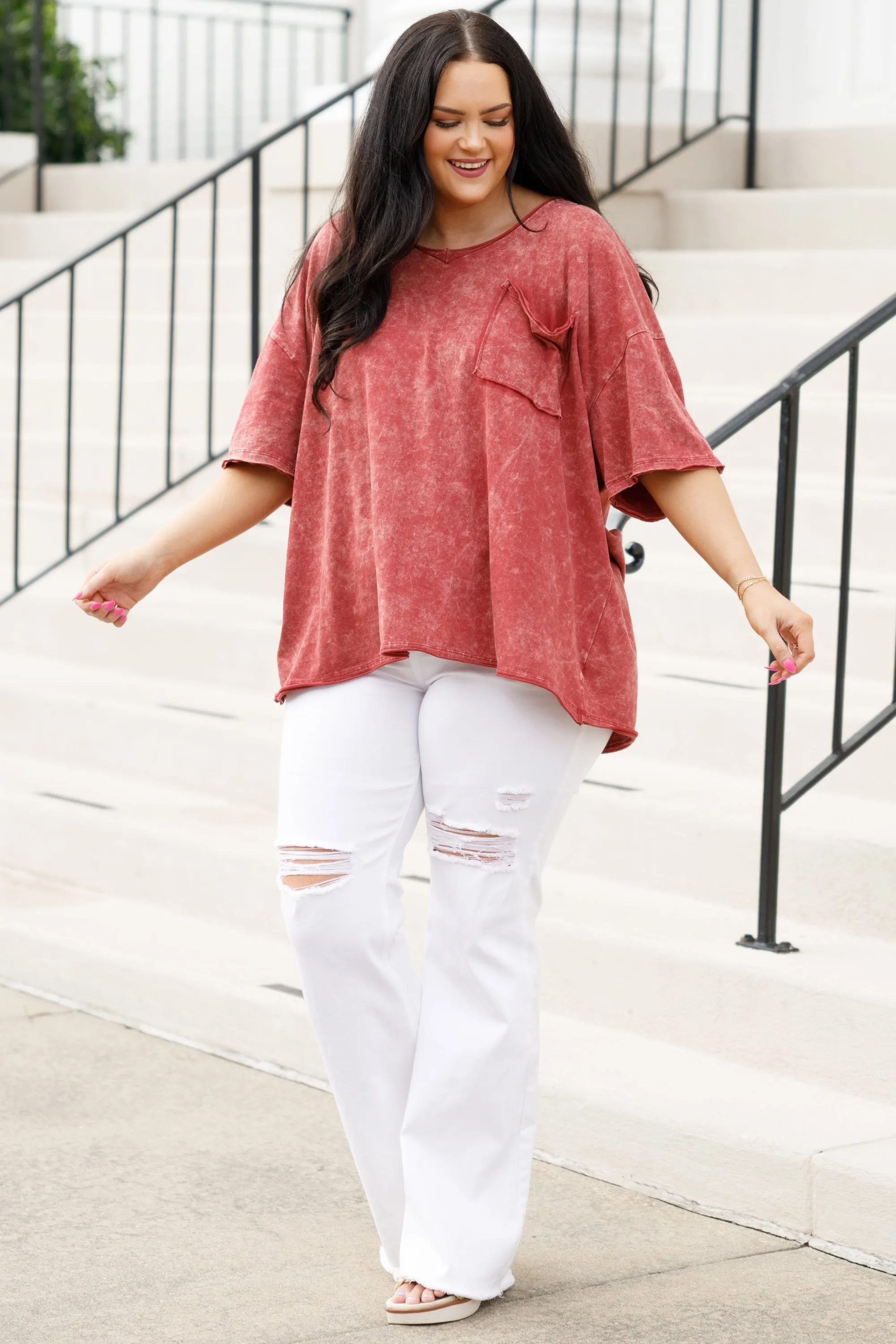 Everything Everywhere Top, Burgundy