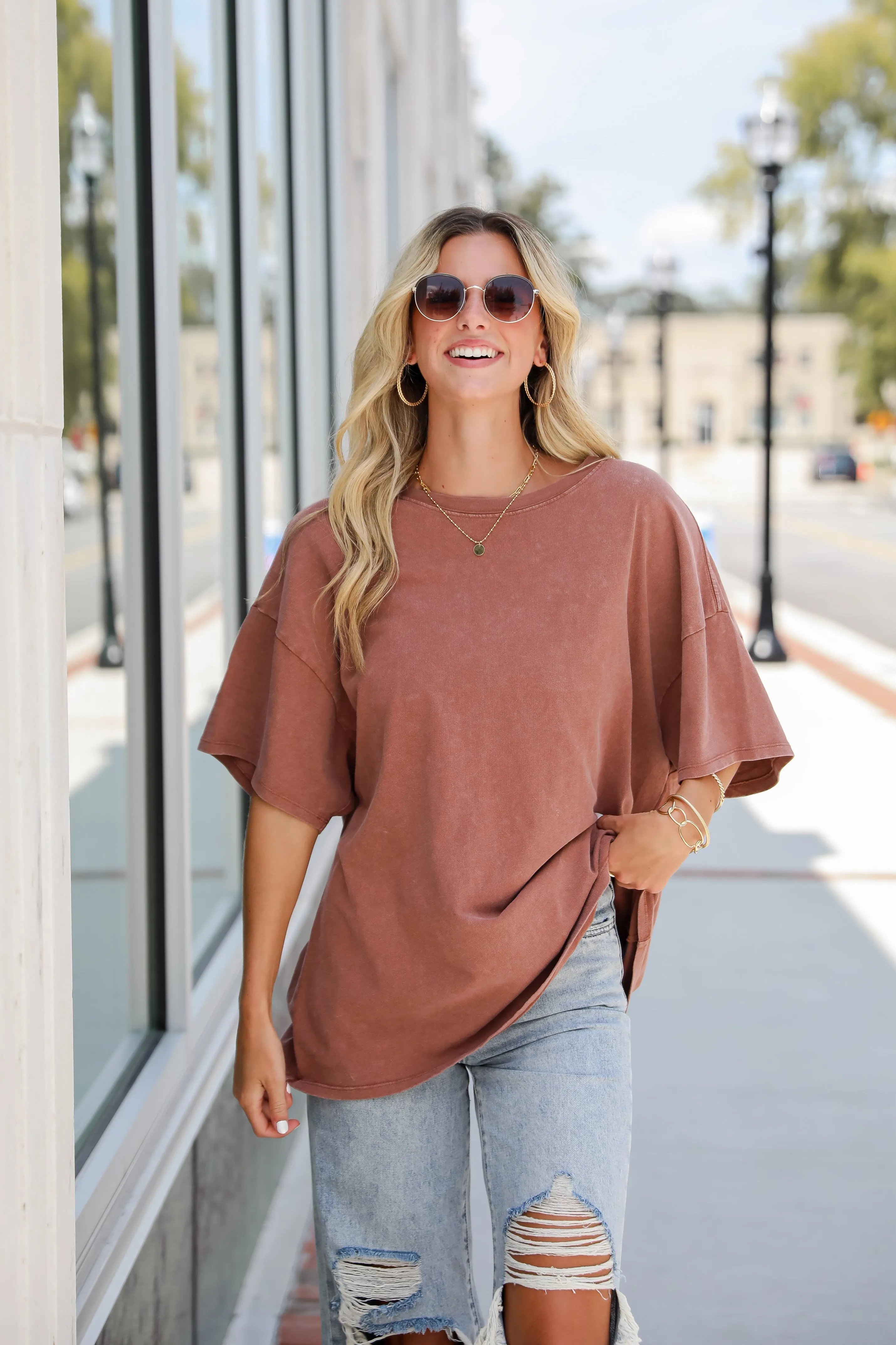 FINAL SALE - Reagan Oversized Boyfriend Tee