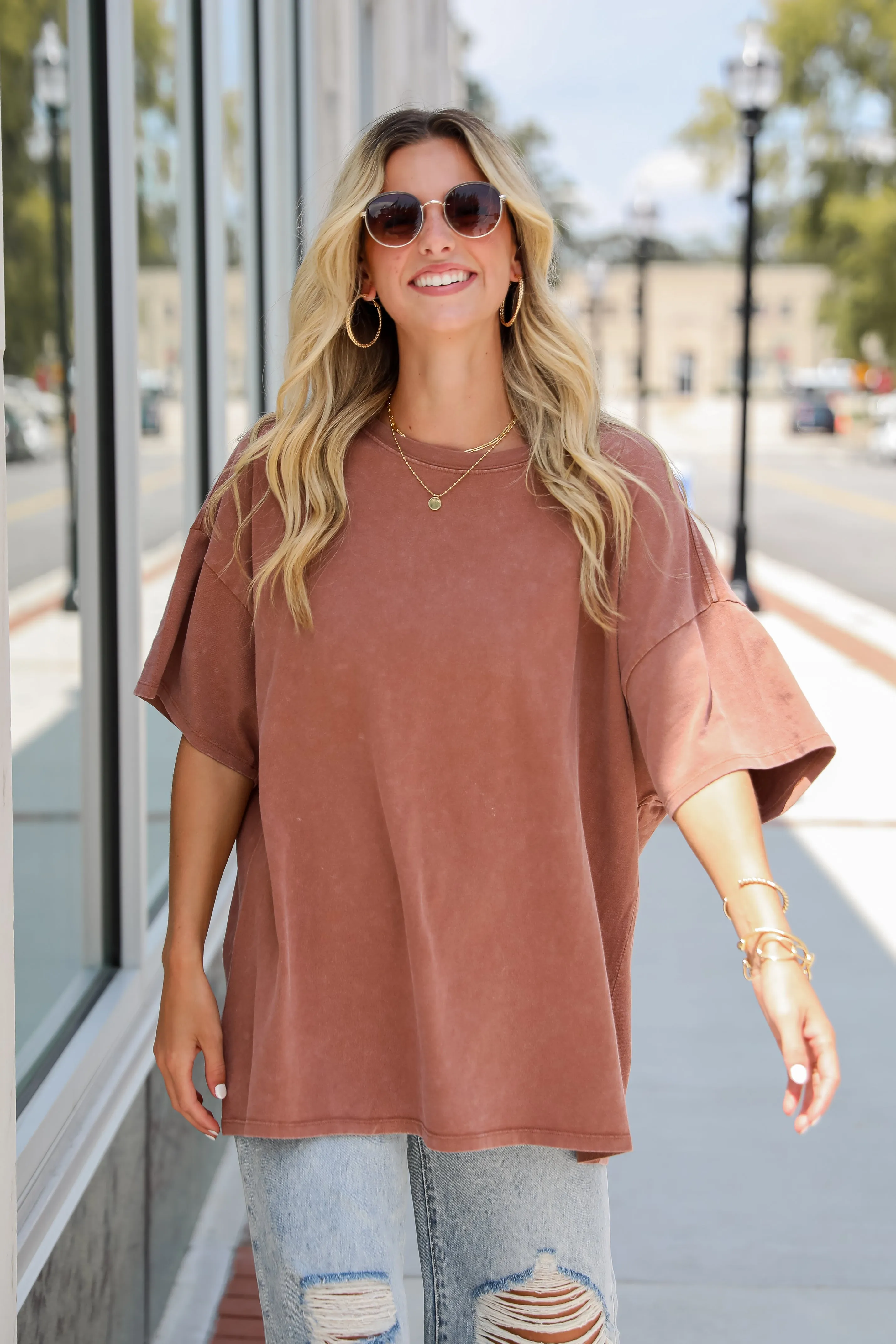 FINAL SALE - Reagan Oversized Boyfriend Tee