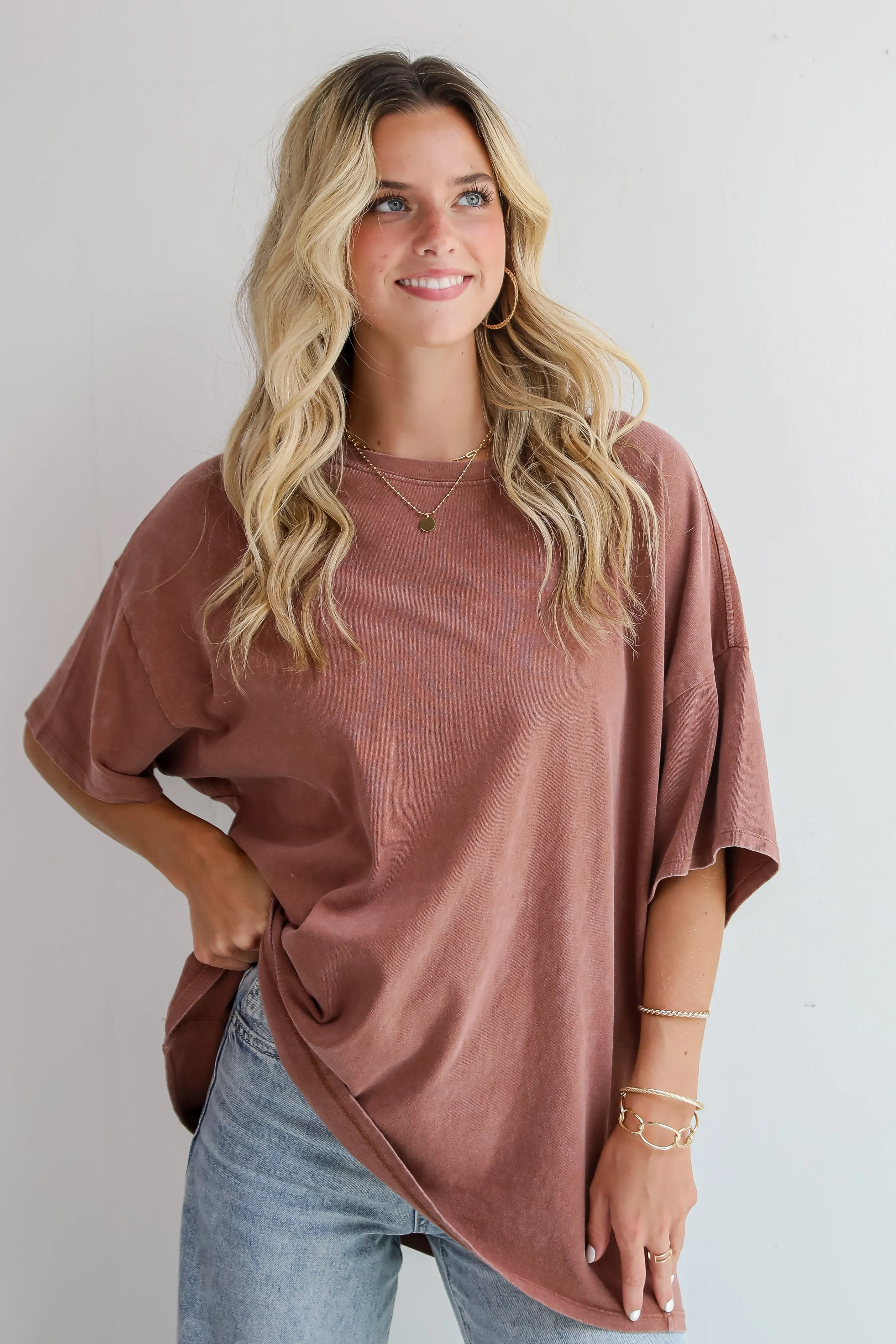 FINAL SALE - Reagan Oversized Boyfriend Tee