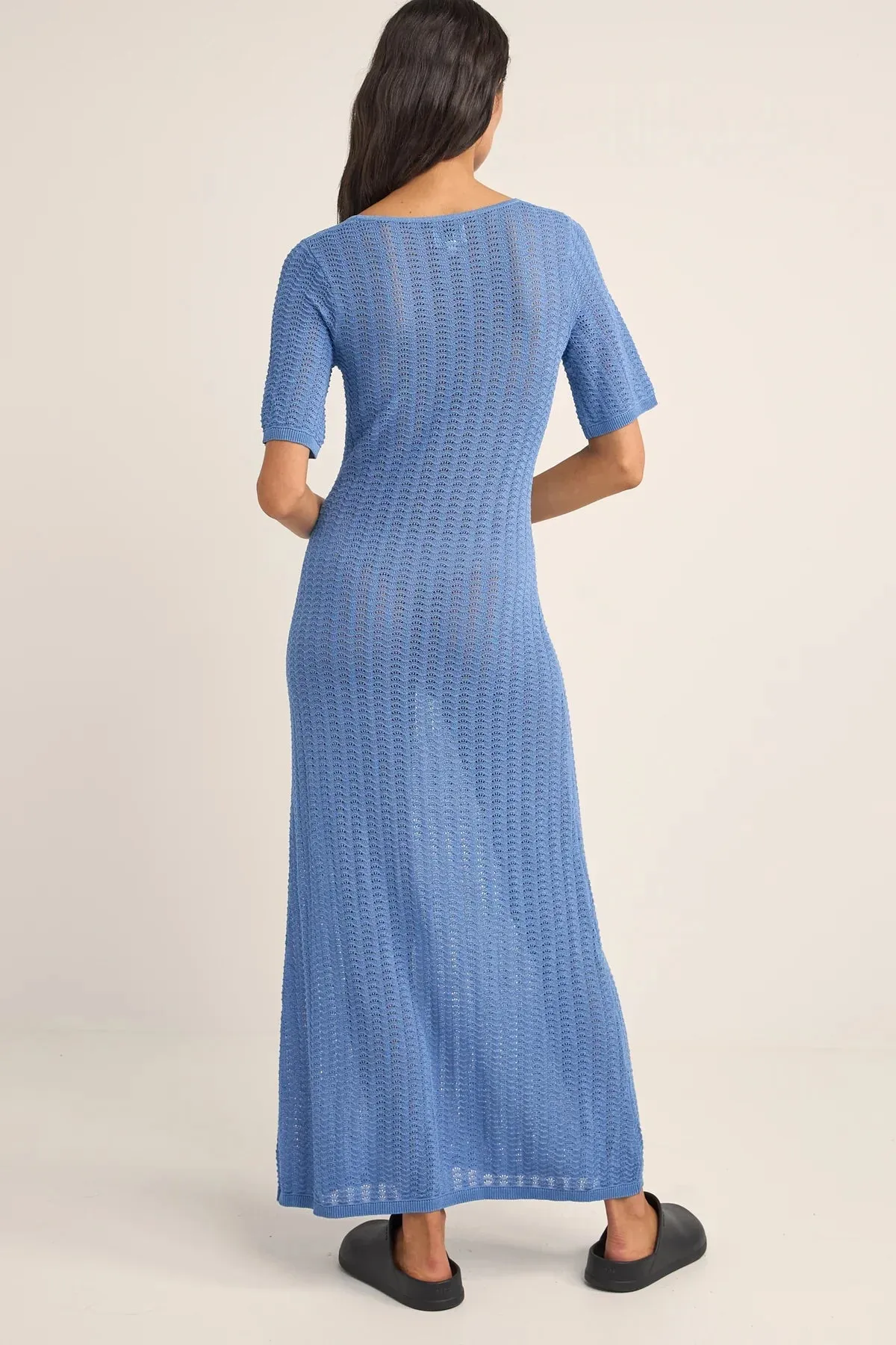 Georgia Short Sleeve Maxi-Blue