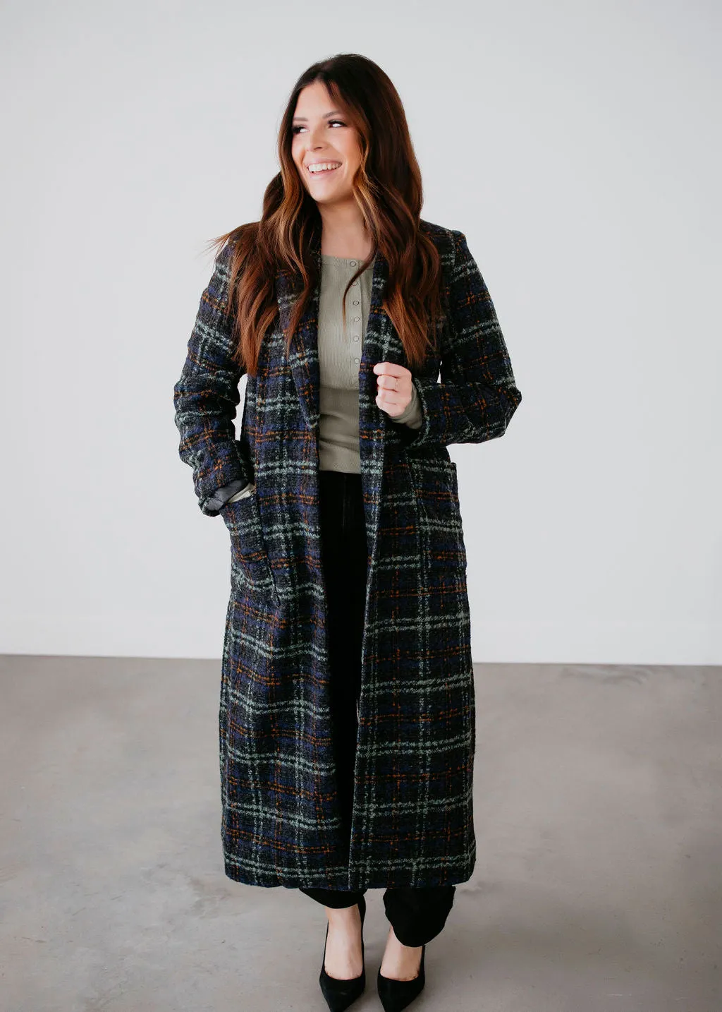 Gerdie Plaid Trench Coat